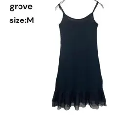 grove グローブ　ワンピース　ノースリーブ　黒　Ｍ　おしゃれ　かわいい