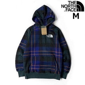 1円～!売切!【正規新品】THE NORTH FACE◆W HOLIDAY HOODIE パーカー US限定 上質 男女兼用 アウトドア (M)青 緑 チェック柄 181130-35