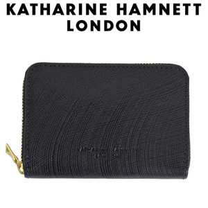 KATHARINE HAMNETT LONDON (キャサリンハムネット ロンドン) 490-57300 Wave ラウンドファスナー コインケース 全3色 01クロ