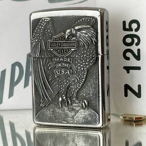 1000円スタート zippo 美商品 ハーレーダビッドソン バイク エンブレム 鷹 EAGLE Harley Davidson 09年製 ジッポー オイルライター Z1295