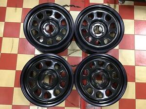 J80◇中古デイトナSS　4本set◇15×6J＋30　PCD100/4H◇センターキャップ無し◇プロボックス・サクシード