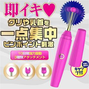 【新品送料無料】 電動 バイブ ローター 10パターン振動 女性用 電マ アダルトグッズ 【ピンポイント責め 充電式スティックローター】 a15