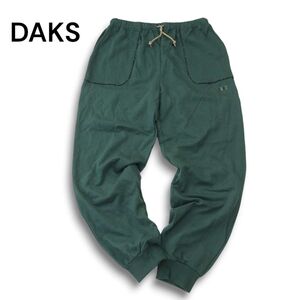 【新品 未使用】 DAKS ダックス 通年 チェック柄パイピング★ スウェット イージー ジョガー パンツ Sz.L メンズ　A5B00242_1#R