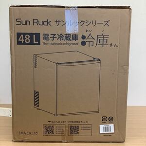 ◯営HM077-A4T160【埼玉発】Sun Ruck ペルチェ式 48リットル 1ドア電子冷蔵庫「冷庫さん」 SR-R4805 ブラック 未開封未使用品