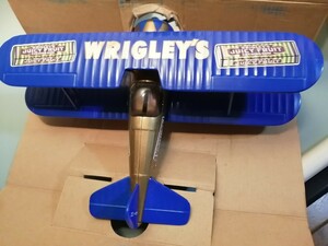 アルミ飛行機模型　エアレース　1990年代　店舗在庫品　WRIGLEY`S　中国製　紙箱付　複葉機　エアレース　83O150h3　