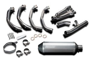 DELKEVIC フルエキ チタンカーボンエンド★HONDA CBR600F 1999-2000 ダウンパイプ マフラー COM0505