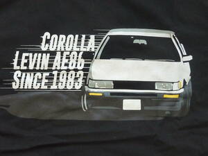 LLサイズ■Tシャツ■トヨタ カローラレビンAE86　1983年～■送料185円■COROLLA　LEVEN■ハチロク■ハチマルヒーロー/頭文字D