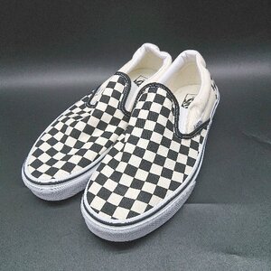 ◇ Θ VANS ヴァンズ チェッカー柄 スリッポン サイズ28 ブラック系 メンズ E