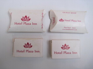 【インド・ホテルアメニティ―】石鹸4個 Hotel Plaza Inn／アジュメール