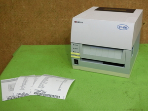 [A19577] KOBAYASI ip-66 USB／有線LAN／RS-232C サーマル BARCODE PRINTER 〇テスト印字＆用紙カットOK ▼現状品 ACアダプタ無