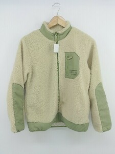 ◇ Ocean Pacific キッズ 子供服 長袖 ジップアップ ボア ブルゾン サイズ160 アイボリー グリーン系 レディース メンズ P