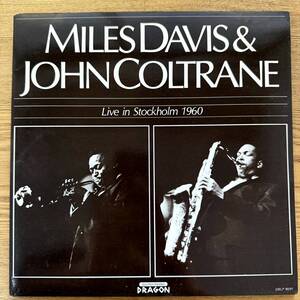 スウェーデン盤Miles Davis & John Coltrane Live In Stockholm 1960 Dragon DRLP 90/91 LP レコード/NL120158