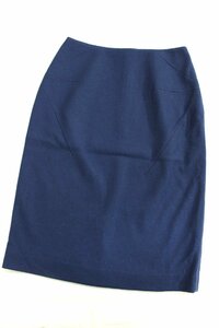 美品 Sybilla/シビラ ウール100%フランネルタイトスカート 定価1.9万円 紺M me913