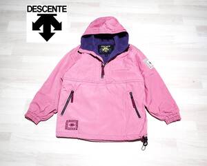 ☆DESCENTE　☆デサント　☆スポーツ　☆スキーウエア　☆スノーボードウエア　☆プルオーバー　☆秋冬用　☆フード付き　☆ピンク　☆S　