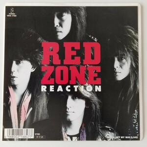 【PROMO 7inch】REACTION/RED ZONE(VIHX-1760)リアクション/レッド ゾーン/GET MY WAY/ジャパメタ/1988年EP/見本盤