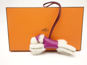 HERMES エルメス バティバッグチャーム　ローズパープル U刻　2022年　チャーム　小物　レディース　中古 送料無料【質屋出品】