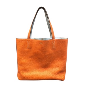 エルメス HERMES ドゥブルセンス36 □JO刻 オレンジ/パールグレー トリヨン トートバッグ ユニセックス 中古