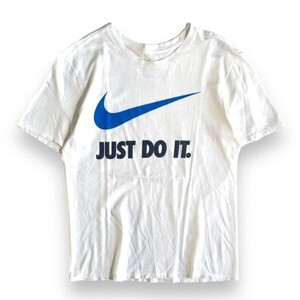 NIKE ナイキ JUST DO IT 半袖 プリント コットン Tシャツ S/S トップス 丸首 カットソー スポーツ M ホワイト 白