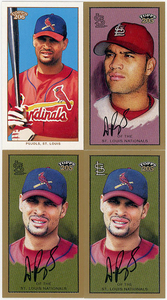 CARDINALS△ALBERT PUJOLS/2003 TOPPS 205+2002 TOPPS 206 ミニ版4種!