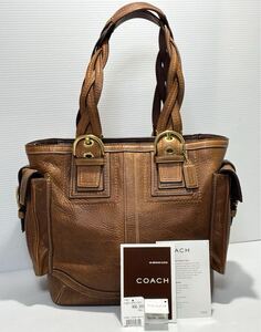 超美品　 COACH 本革 斜め掛け トートバッグ　新品　定価90300円　メンズ　ビジネス仕事