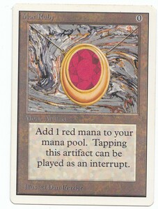 Mox Ruby　（２ＥＤ）　１．２枚目はスキャナ画像、３．４枚目は撮影したものです