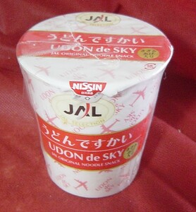 60AC3-40N　JAL　機内食　うどんですかい　日清　カップうどん　未開封　日本航空