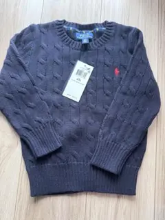 Polo Ralph Lauren 3T ネイビー ケーブルニットセーター