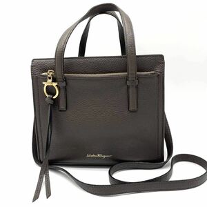 1円〜未使用級!!【定価24万円】Salvatore Ferragamo サルヴァトーレ フェラガモ エイミー 2way ハンドバッグ ショルダー レザー 斜め掛け