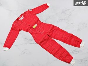 T●新品 NOMEX PLANXPY プランクスピー Racing Fabric レーシングファブリック Sサイズ レーシングスーツ つなぎ 作業着 レッド 赤