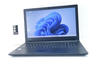 toshiba dynabook B65 M 八世代 Core i5 8250U i7 7700HQ 相当 8GB SSD 256GB 15.6型 WIFI DVD テンキー ノードパソコン Windows11 13699