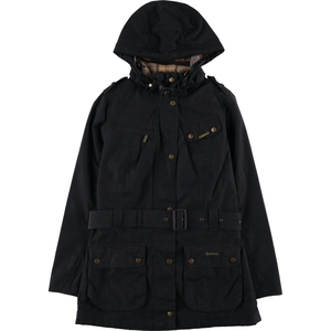 古着 バブアー Barbour フード付き バッジ付き ワックスコットン オイルドジャケット 8 レディースS相当 /eaa502418