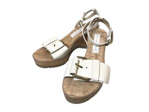 (D) stella mccartney ステラマッカートニー アンクルストラップ ウェッジ サンダル 37 (ma)