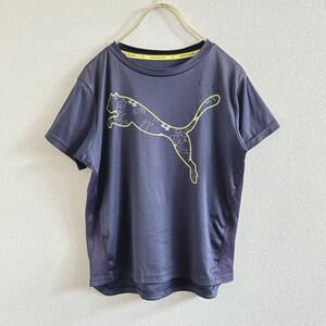 PUMA プーマ速乾ストレッチTシャツネイビー【140】オシャレ　一点もの