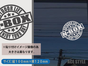 アウトドアライフステッカー/キャンプ カスタムシール 給油口ステッカー N-BOX N-VAN ハイエース キャラバン NV350 NV200 タウンエース 