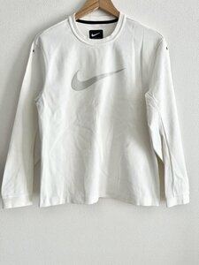 【送料込】NIKE　ナイキ　カットソー 【メンズ】　Sサイズ　ホワイト×グレー　ストレッチ素材　スポーツ　アウトドア　6439785