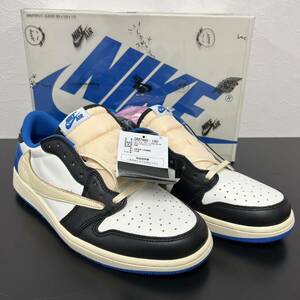 T7126【一円スタ】/Travis Scott Fragment × Nike Air Jordan 1 low DM7866-140 トラヴィス スコット エアジョーダン 27.5センチ 未使用