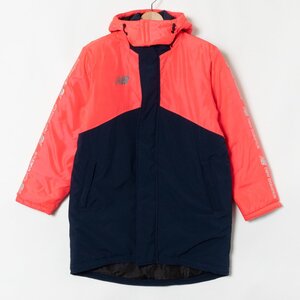 New Balance ニューバランス JJJF9488 中綿 ジャケット ネイビー ピンク ポリエステル キッズ ジュニア パデッド ハーフコート 140 子供