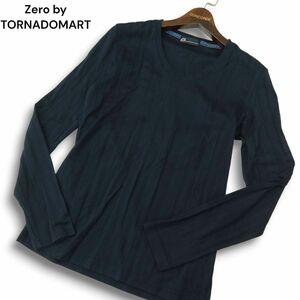 Zero by TORNADOMART トルネードマート 通年 Vネック★ 長袖 リブ カットソー ロンTシャツ Sz.M　メンズ 日本製　A4T09452_9#F