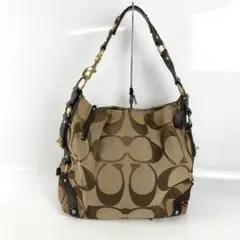 COACH コーチ シグネチャー ショルダーバッグ ベージュ ブランド