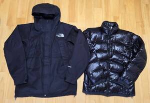 ★極美中古 THE NORTH FACE マウンテンパーカー NP61540 黒 L ダウンジャケット ND91322 黒 L ZIP IN ZIP 対応 ２点セット