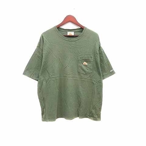 ケルティ KELTY Tシャツ カットソー クルーネック 半袖 XL 緑 グリーン /YK メンズ