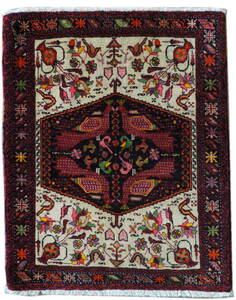 ペルシャ絨毯 カーペット ウール 手織り高級 ペルシャ絨毯の本場 イラン バルーチ産 玄関マットサイズ 94cm×74cm【本物保証】