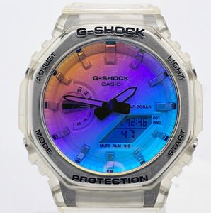 CASIO　G-SHOCK　Gショック　腕時計　GA-2100SRS　SS　マルチカラー　ラバー　スケルトン　QZ　クオーツ　箱