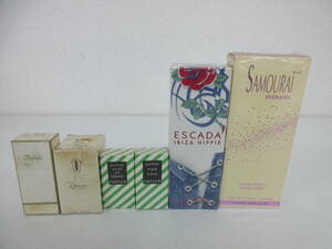 中古 香水 6点 ESCADA IBIZA HIPPIE / サムライ woman / Dana TABU PARFUM / RAPHAEL Replique / eau vert et blanc 他1点 ／か