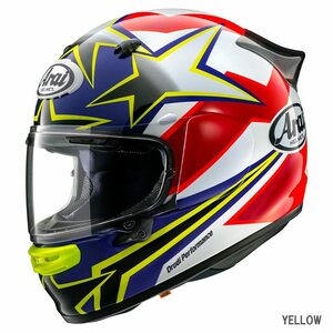 送料無料 ARAI ASTRO GX STAR＆STRIPE アライ アストロ GX アストロGX スター & ストライプ イエロー 黄 M 57-58cm