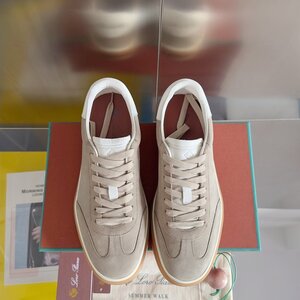 Loro Piana　ロロピアーナ メンズスニーカー Tennis Walk シューズ　靴　EU41サイズ　グレージュ　スエード 本革 箱付け