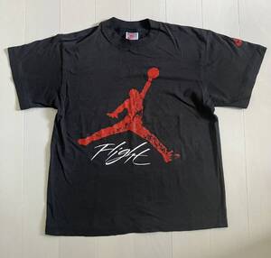 【90s】NIKE ナイキ　エアジョーダン　フライト　Tシャツ　黒　フェード