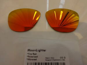 ★オークリー ムーンライター用 カスタム偏光レンズ RED Color Polarized 新品 MOONLIGHTER