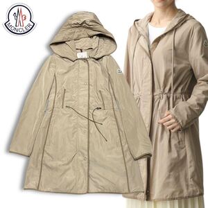 8 国内正規品 MONCLER モンクレール ANTHEMIS ジャケット エステル ナイロン ジャケット ロングコート long coat ベージュ 0 レディース