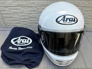 Arai アライ 白 RAPIDE NEO ラパイドネオ フルフェイスヘルメット Lサイズ 59-60㎝ ホワイト バイク 二輪 2020年製 日本製 袋付